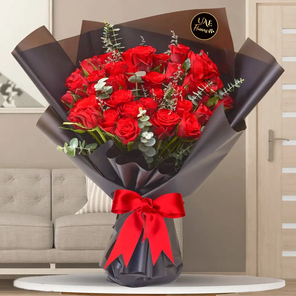 Bouquet of red roses