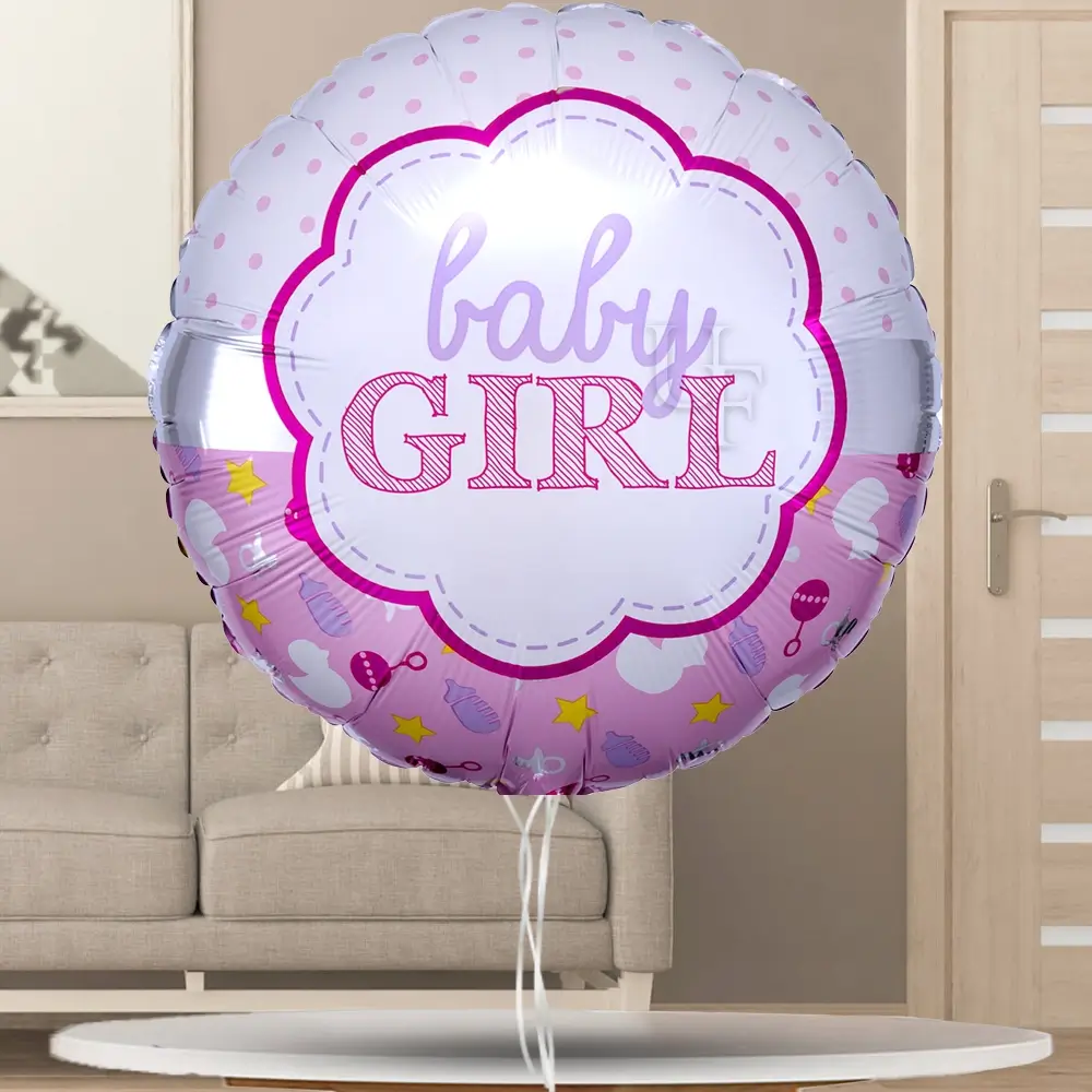 A baby girl balloon