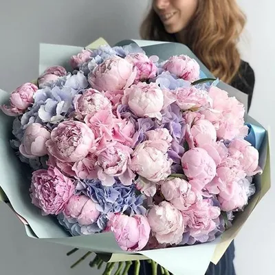 premium peonies hydrangea flowers arrangement
