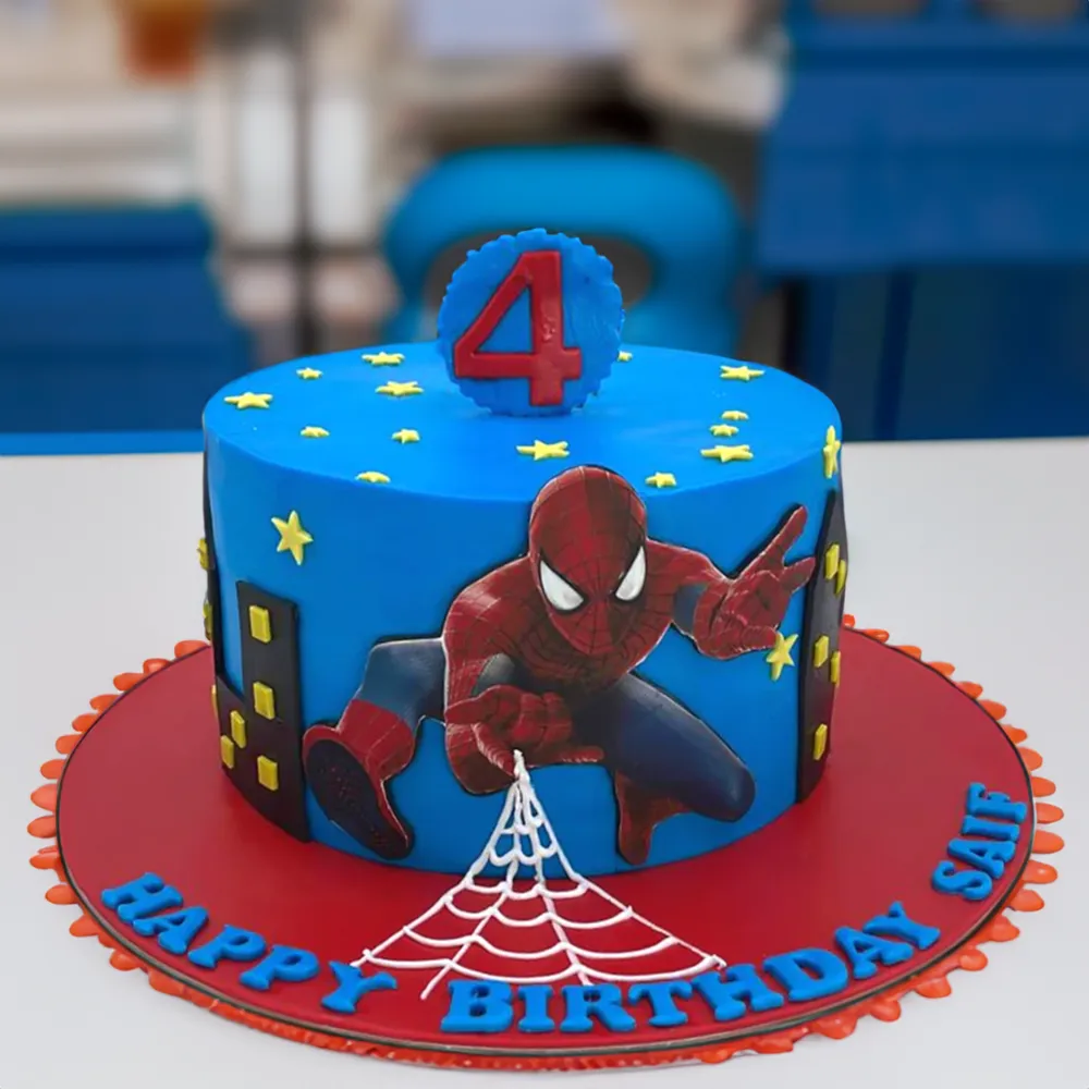 order for 3 Kg Spiderman in action cake